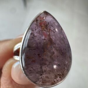 Super 7 or Melody Stone teardrop ring